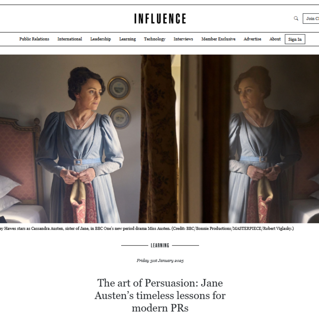 The art of Persuasion: Jane Austen’s timeless lessons for modern PRs